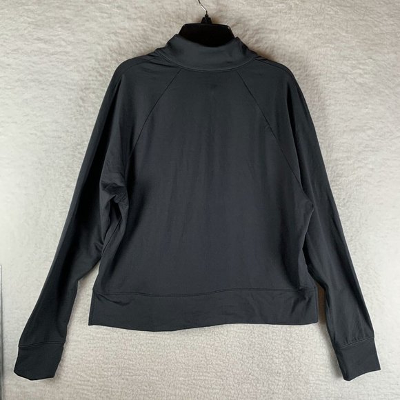 Alpine Design Top Womens Medium Black UPF 50+ Stretch Knitted 1/4 Zip 7219 - Picture 9 of 9